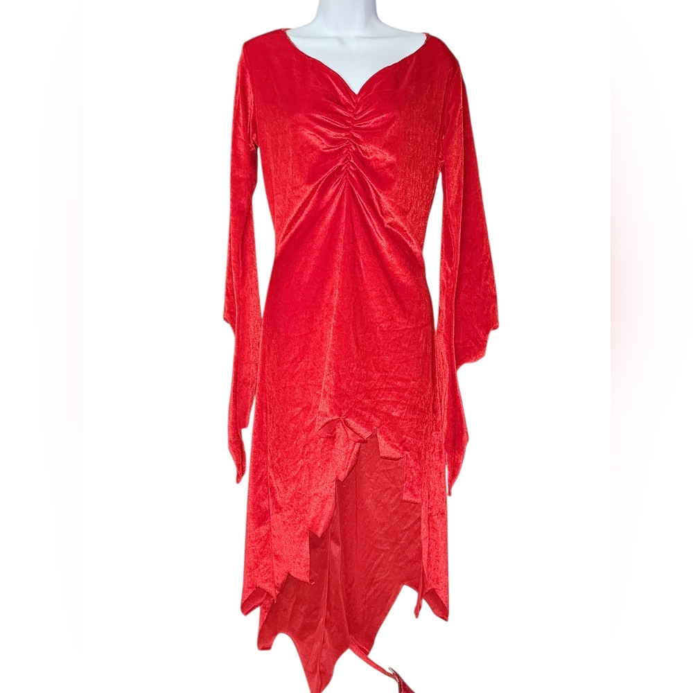 😈Woman 12/14 She Devil Sexy Red Dress Halloween Costume😈
